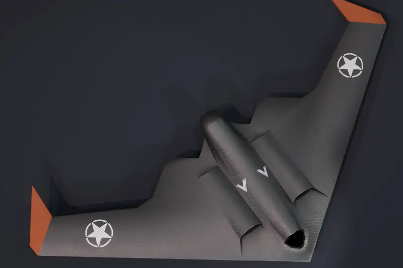 Stealth Drone 3D Model for Games and Animations Asset Thumbnail