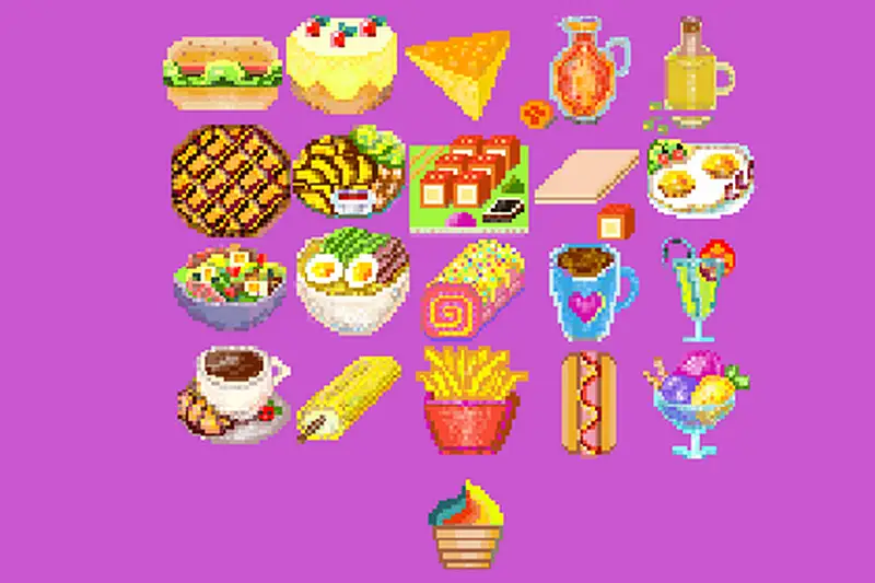 Pixel Art Food Pack Asset Thumbnail